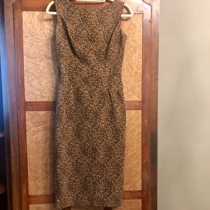 Bettie Page leopard pencil dress